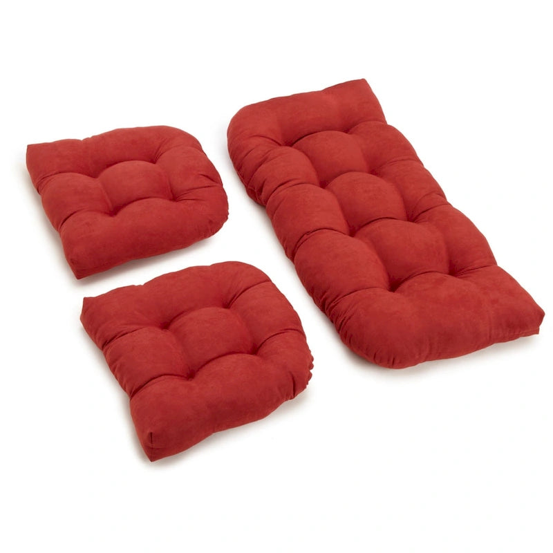 Set di 3 cuscini per divanetto da interni in micro-velluto