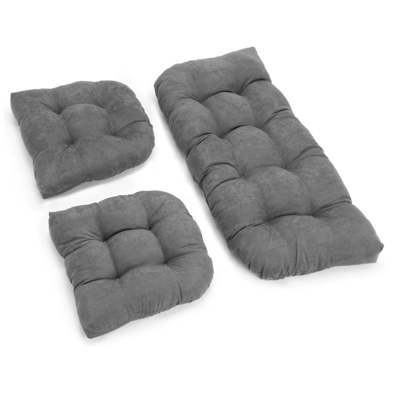 Set di 3 cuscini per divanetto da interni in micro-velluto