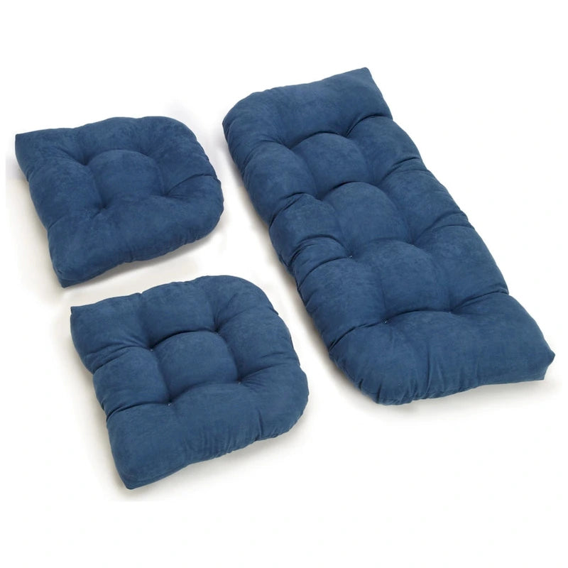 Set di 3 cuscini per divanetto da interni in micro-velluto