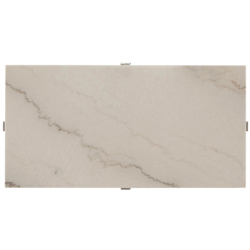 Tavolino da Caffè con Struttura Cromata e Top in Marmo Azel o Set di Tavoli di iNSPIRE Q Modern