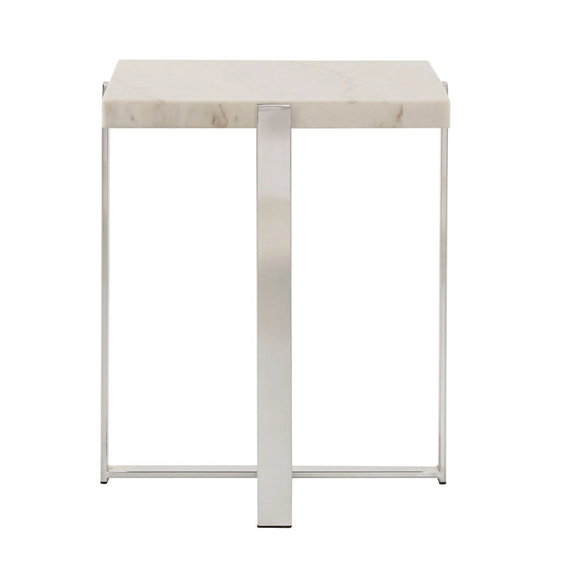 Tavolino da Caffè con Struttura Cromata e Top in Marmo Azel o Set di Tavoli di iNSPIRE Q Modern