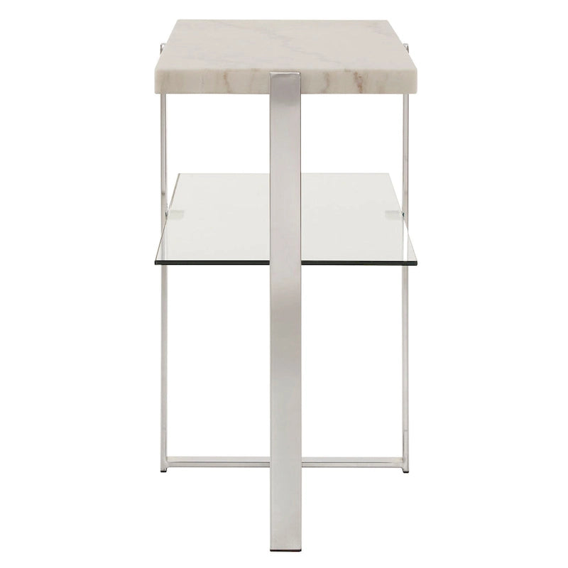 Tavolino da Caffè con Struttura Cromata e Top in Marmo Azel o Set di Tavoli di iNSPIRE Q Modern