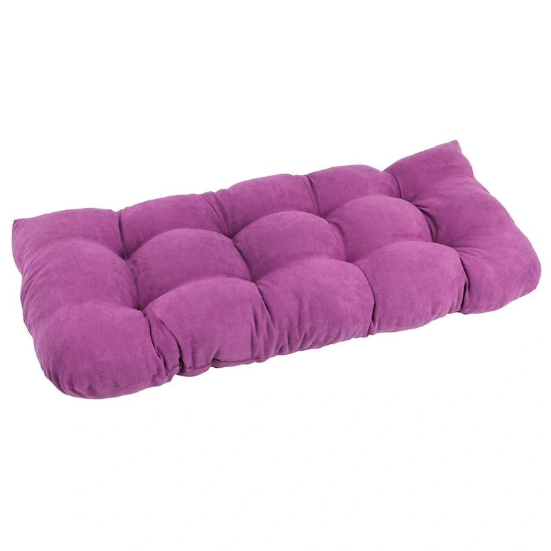 Coussin de banc en micro-suède à dos arrondi de 42 po sur 19 po - 42 x 19