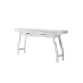 Table console Jessica en chêne blanc contemporain de 178 cm avec 2 tiroirs par Furniture of America