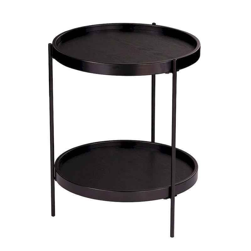 SEI Furniture Vaquero Tavolino Rotondo Moderno con Ripiano in Legno