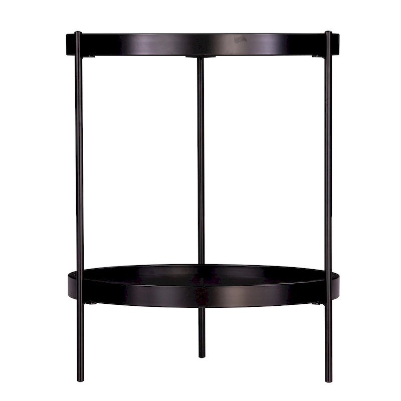 SEI Furniture Vaquero Tavolino Rotondo Moderno con Ripiano in Legno