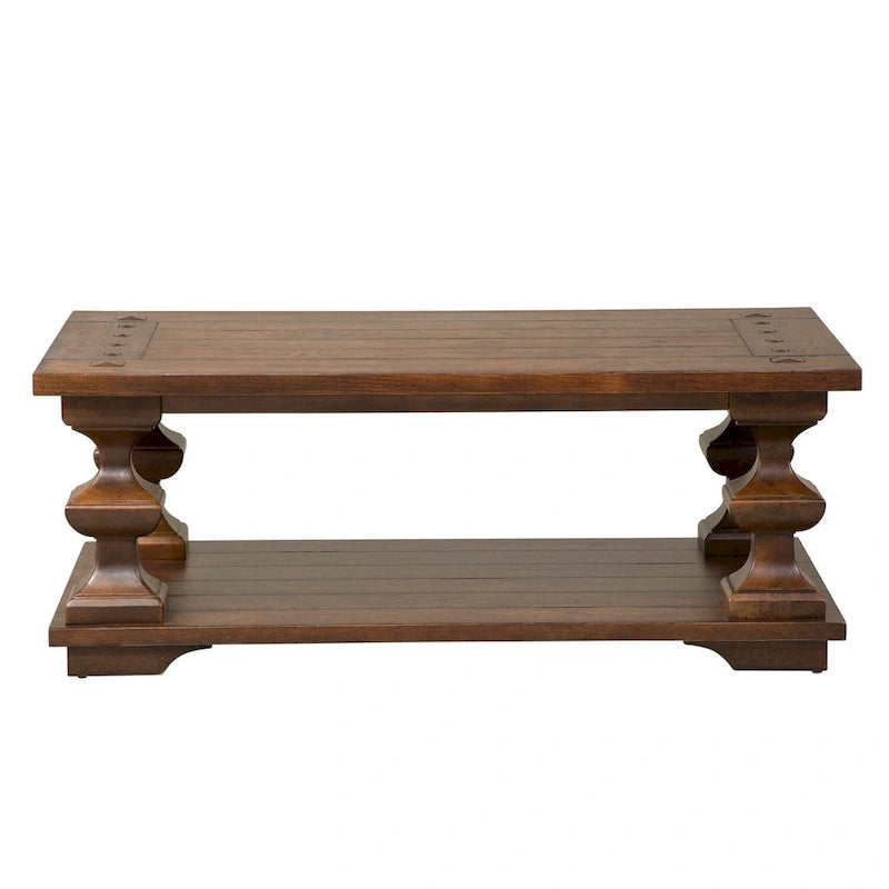Tavolino da salotto Sedona Kona Brown con ripiano spesso in rovere