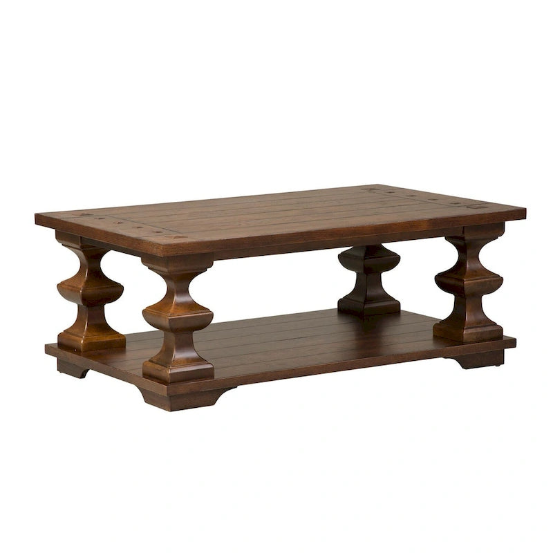 Tavolino da salotto Sedona Kona Brown con ripiano spesso in rovere