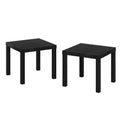 Furinno Classic Homey – Table d'appoint carrée, ensemble de 2, noir