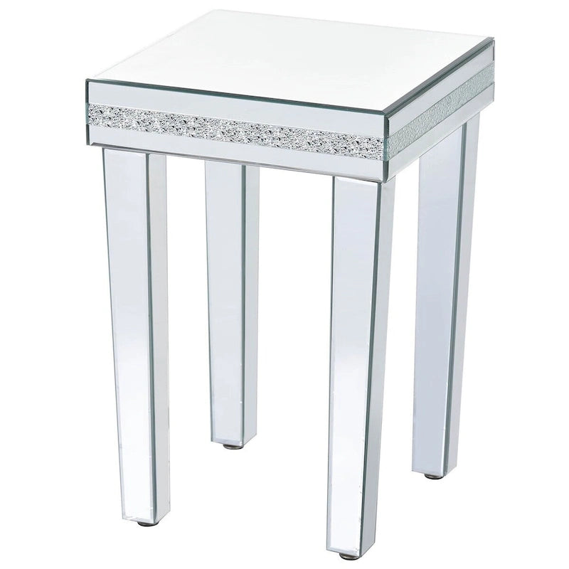Set di tavolini da caffè in vetro a specchio Merax Modern (Set di 3)