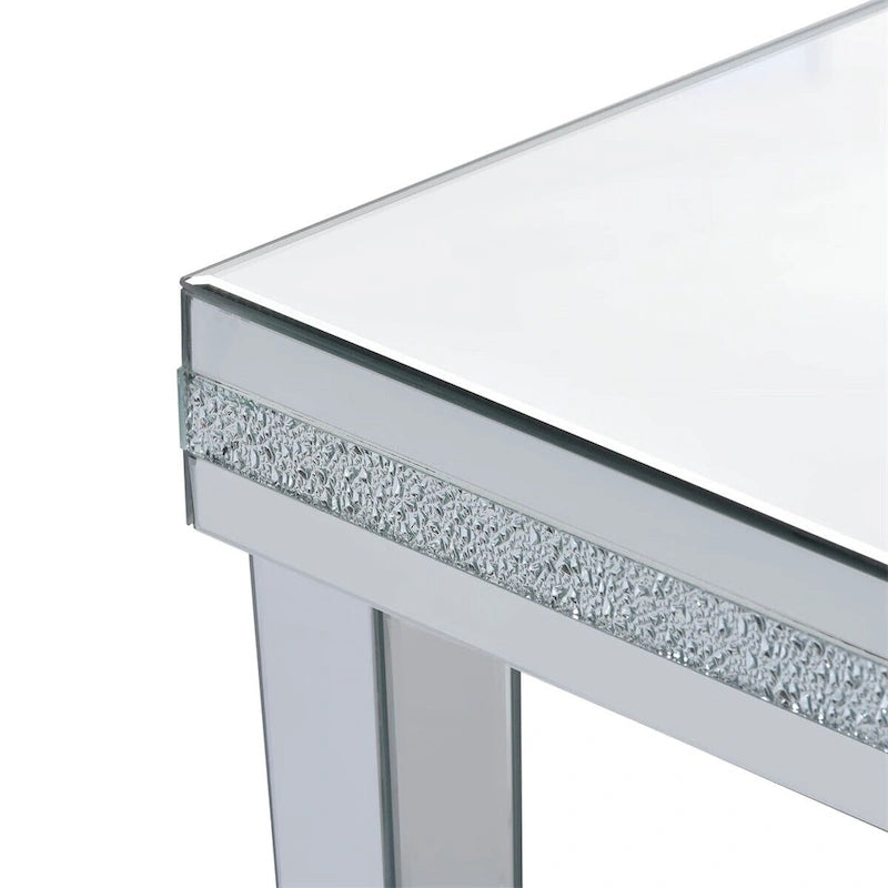 Set di tavolini da caffè in vetro a specchio Merax Modern (Set di 3)