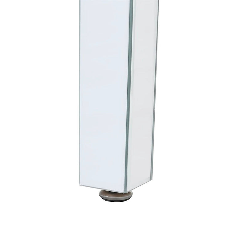 Set di tavolini da caffè in vetro a specchio Merax Modern (Set di 3)