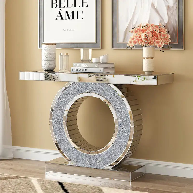 Table console d'entrée glamour avec miroir