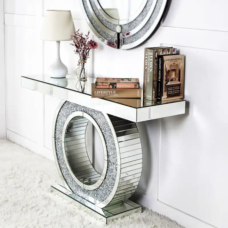 Table console d'entrée glamour avec miroir