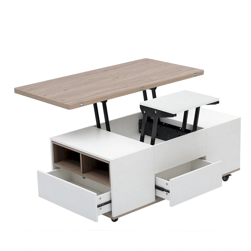 Table basse moderne multifonctionnelle avec plateau relevable Merax