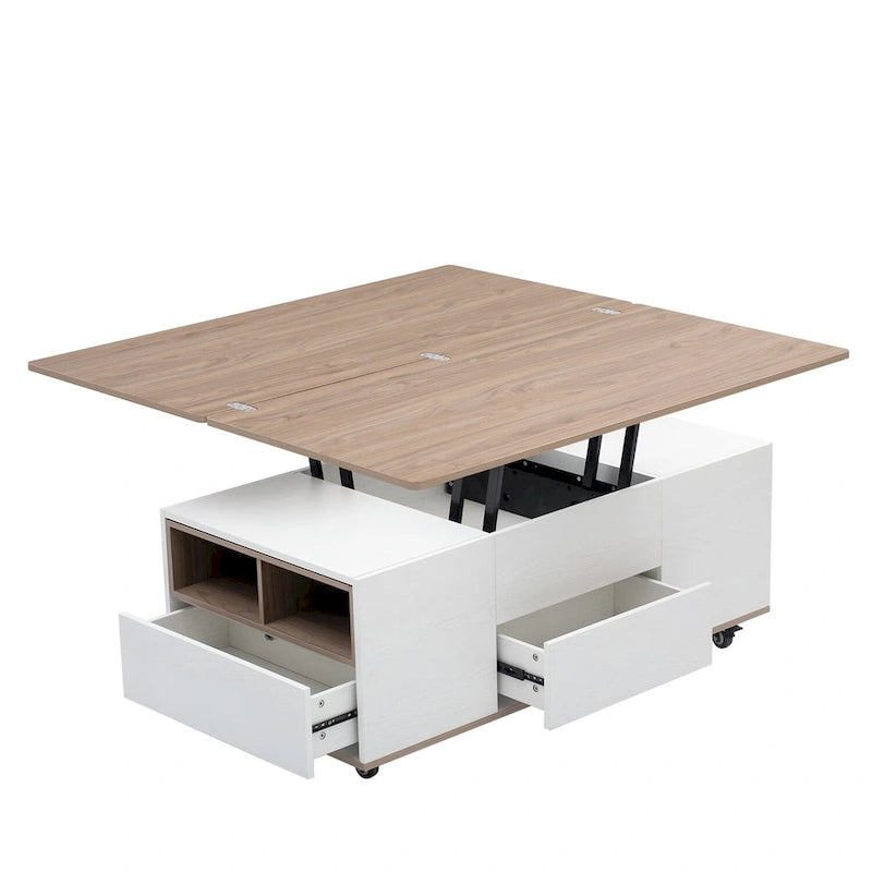 Table basse moderne multifonctionnelle avec plateau relevable Merax