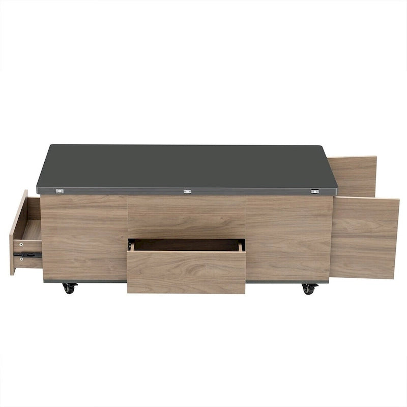 Table basse moderne multifonctionnelle avec plateau relevable Merax