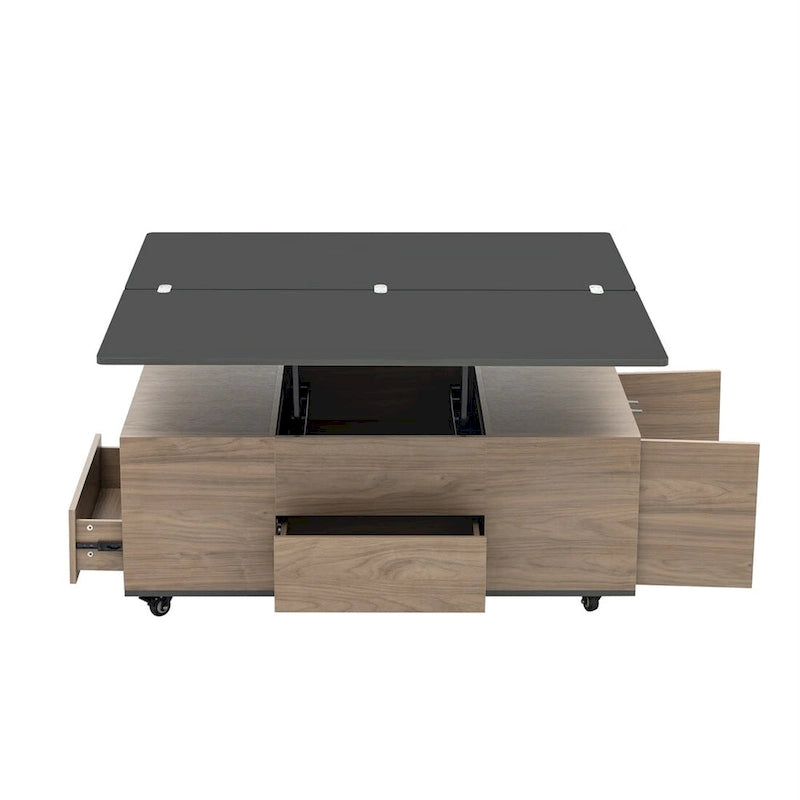 Table basse moderne multifonctionnelle avec plateau relevable Merax