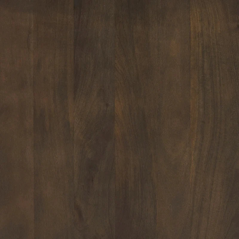Tavolino da caffè rotondo Terra con scanalature in legno marrone scuro 48L x 48W x 15H