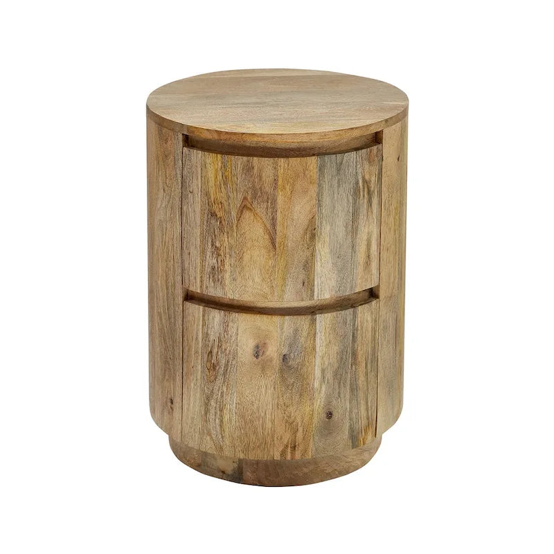 Table de chevet ronde Kingston 2 tiroirs Carolina Living