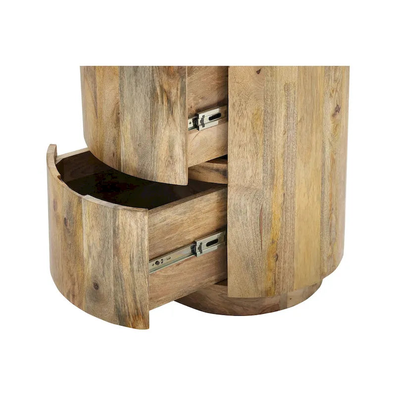 Table de chevet ronde Kingston 2 tiroirs Carolina Living