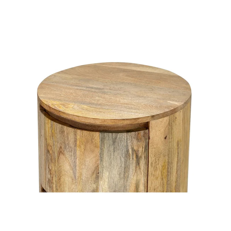 Table de chevet ronde Kingston 2 tiroirs Carolina Living