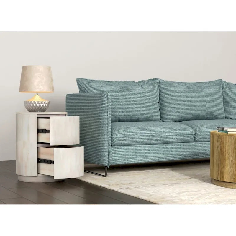 Table de chevet ronde Kingston 2 tiroirs Carolina Living