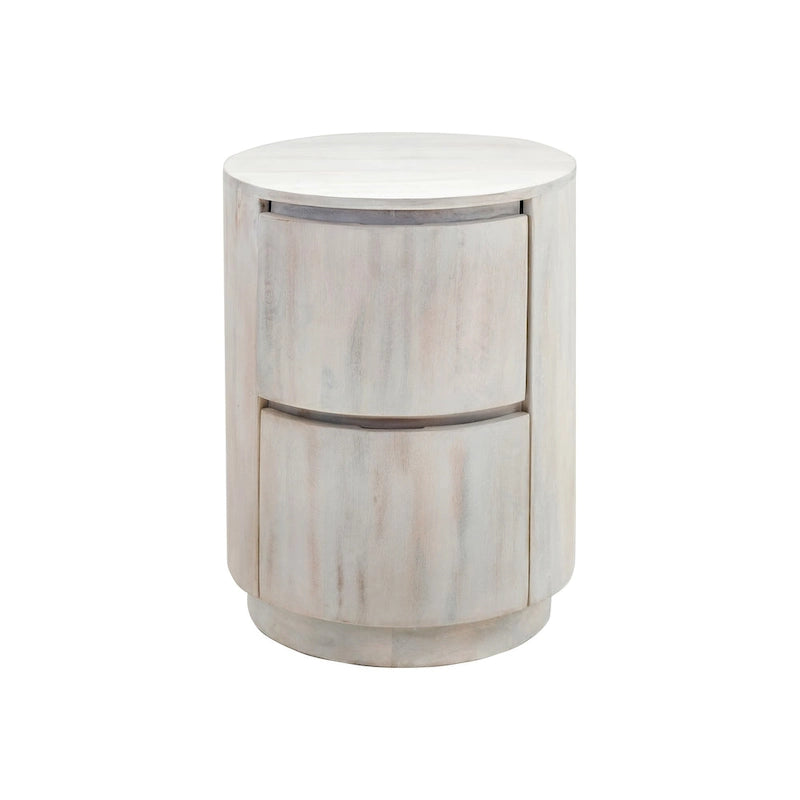Table de chevet ronde Kingston 2 tiroirs Carolina Living