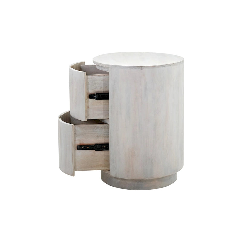 Table de chevet ronde Kingston 2 tiroirs Carolina Living