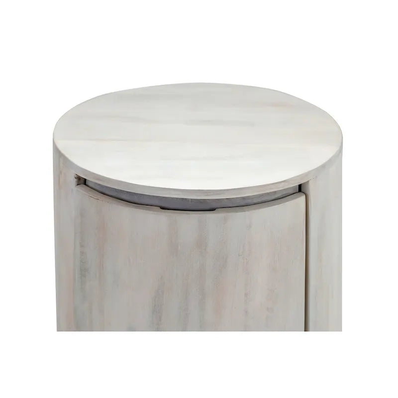 Table de chevet ronde Kingston 2 tiroirs Carolina Living