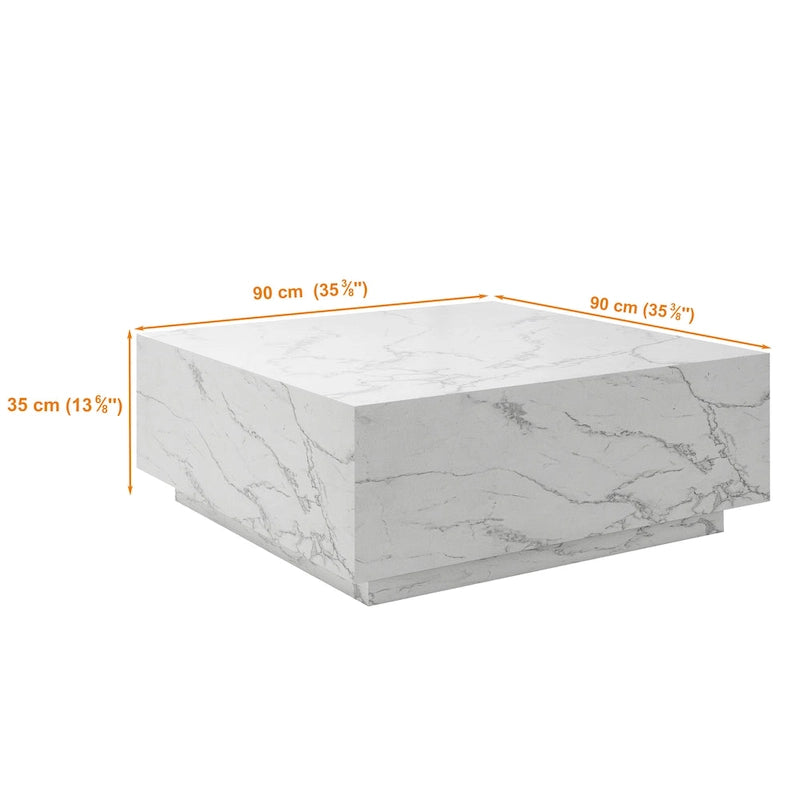 Tavolino quadrato effetto marmo