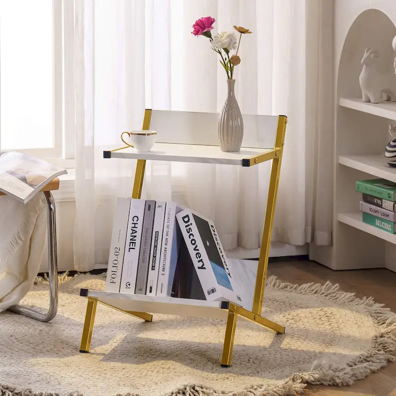 Table d'appoint Ivinta avec rangement, table de chevet moderne et simple