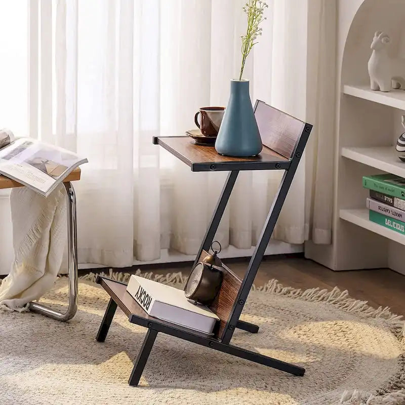 Table d'appoint Ivinta avec rangement, table de chevet moderne et simple