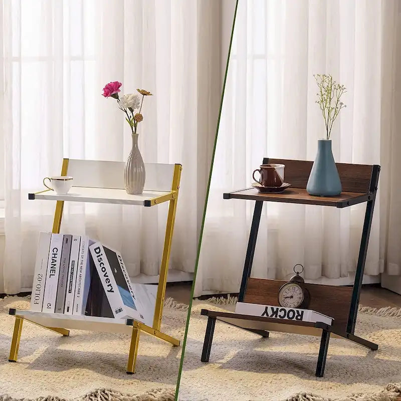 Table d'appoint Ivinta avec rangement, table de chevet moderne et simple