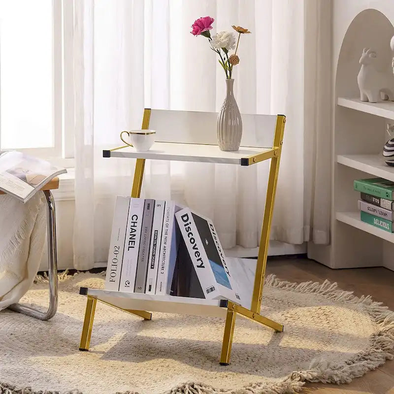 Table d'appoint Ivinta avec rangement, table de chevet moderne et simple