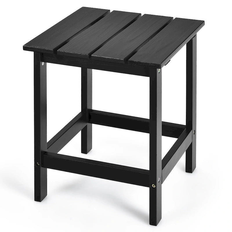Costway Patio 15 End Side Coffee Table Square Wooden Slat Garden Deck - See details