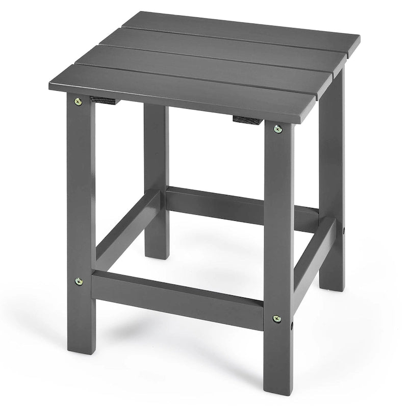 Costway Patio 15 Tavolino da Caffè da Esterno Quadrato con Doghe in Legno per Giardino e Terrazzo - Vedi dettagli