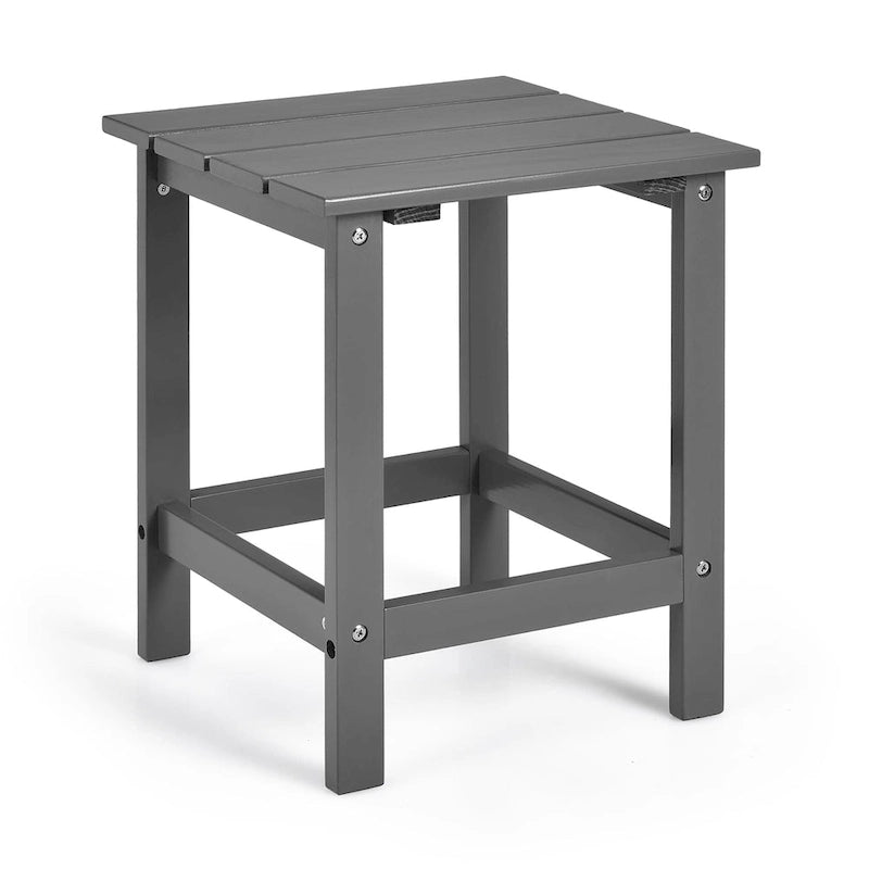 Costway Patio 15 Tavolino da Caffè da Esterno Quadrato con Doghe in Legno per Giardino e Terrazzo - Vedi dettagli