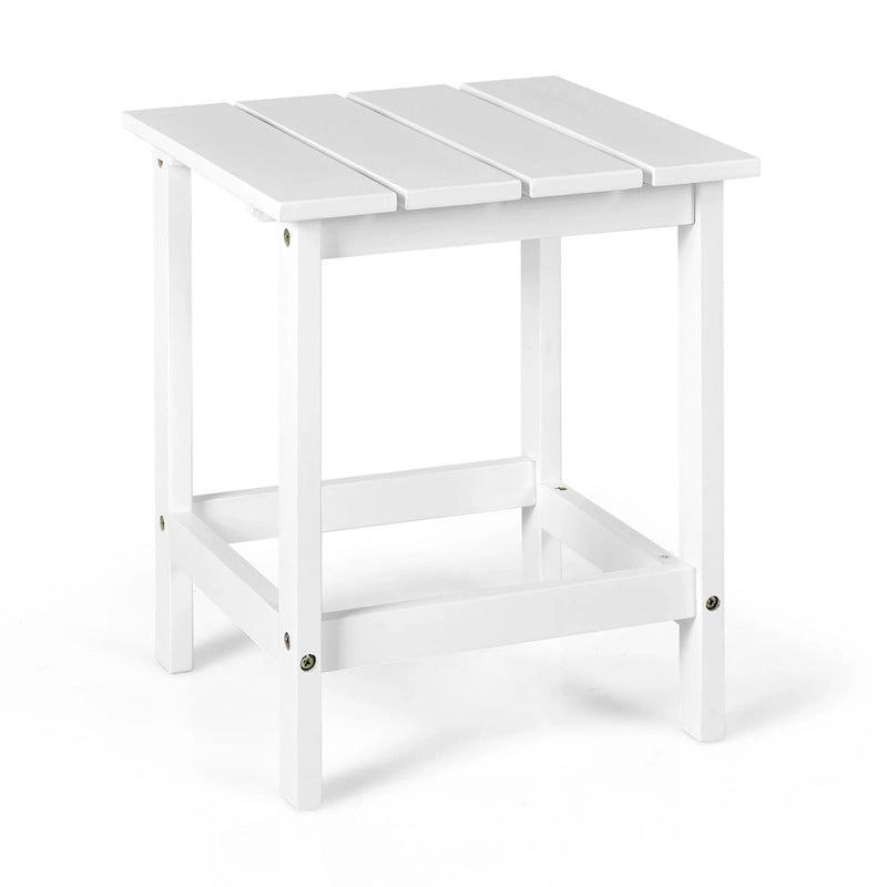Costway Patio 15 Tavolino da Caffè da Esterno Quadrato con Doghe in Legno per Giardino e Terrazzo - Vedi dettagli