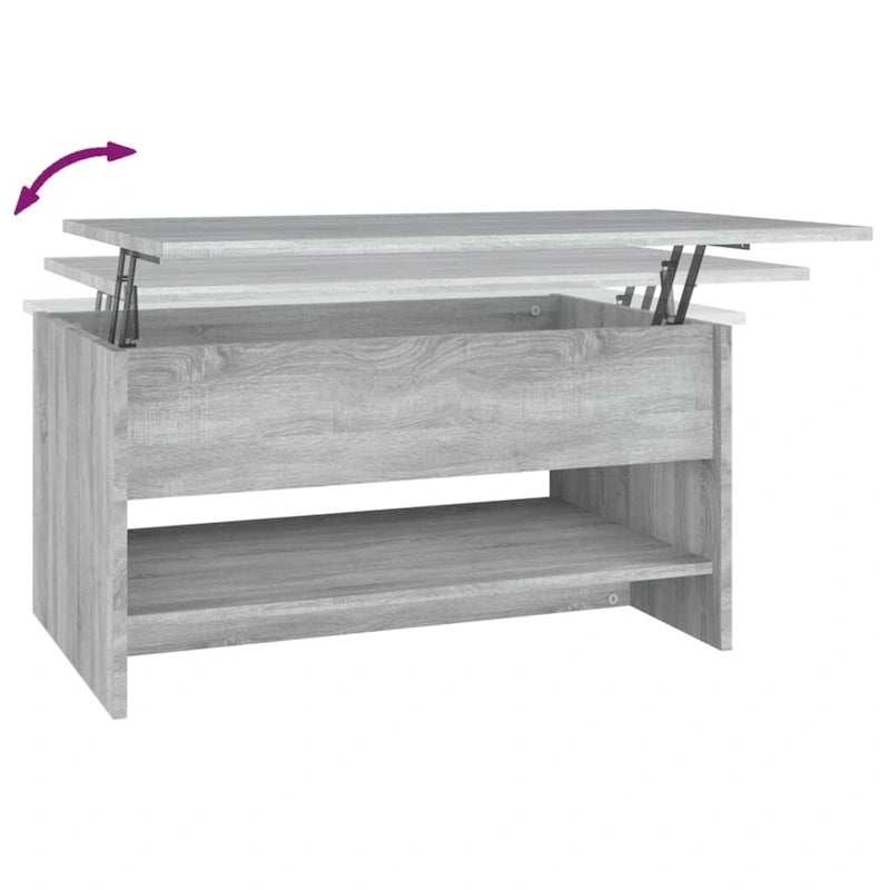 vidaXL Tavolino da Caffè con Ripiano Sollevabile Tavolino da Divano in Legno Ingegnerizzato - 80 x 50 x 42.5