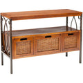 SAFAVIEH Tamuita Consolle con Finitura Peltro Antico Noce Scuro - 36 x 13.8 x 24.8 - 36Lx14Px25A