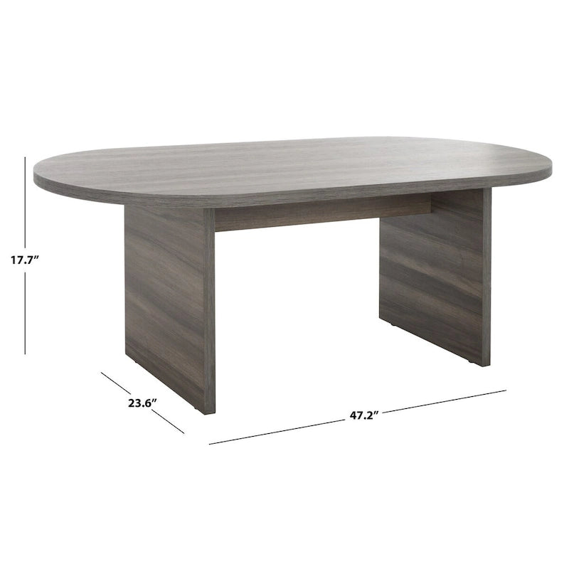 Tavolino da caffè ovale moderno SAFAVIEH Gulzada - 47 pollici L x 24 pollici P x 18 pollici A - 47Lx24Px18A