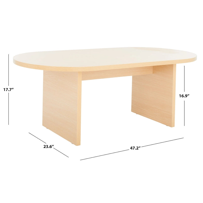 Tavolino da caffè ovale moderno SAFAVIEH Gulzada - 47 pollici L x 24 pollici P x 18 pollici A - 47Lx24Px18A