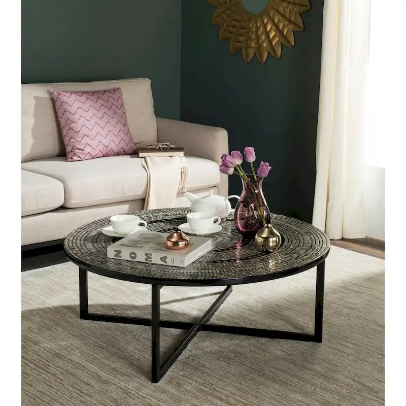 SAFAVIEH Marharita Tavolino da caffè crema - 39,8 x 39,8 x 15,4 - 40Wx40Dx15H