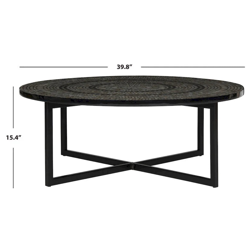 SAFAVIEH Marharita Tavolino da caffè crema - 39,8 x 39,8 x 15,4 - 40Wx40Dx15H