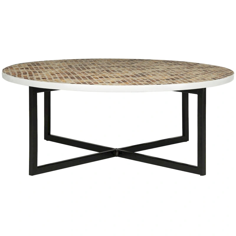 SAFAVIEH Marharita Tavolino da caffè crema - 39,8 x 39,8 x 15,4 - 40Wx40Dx15H