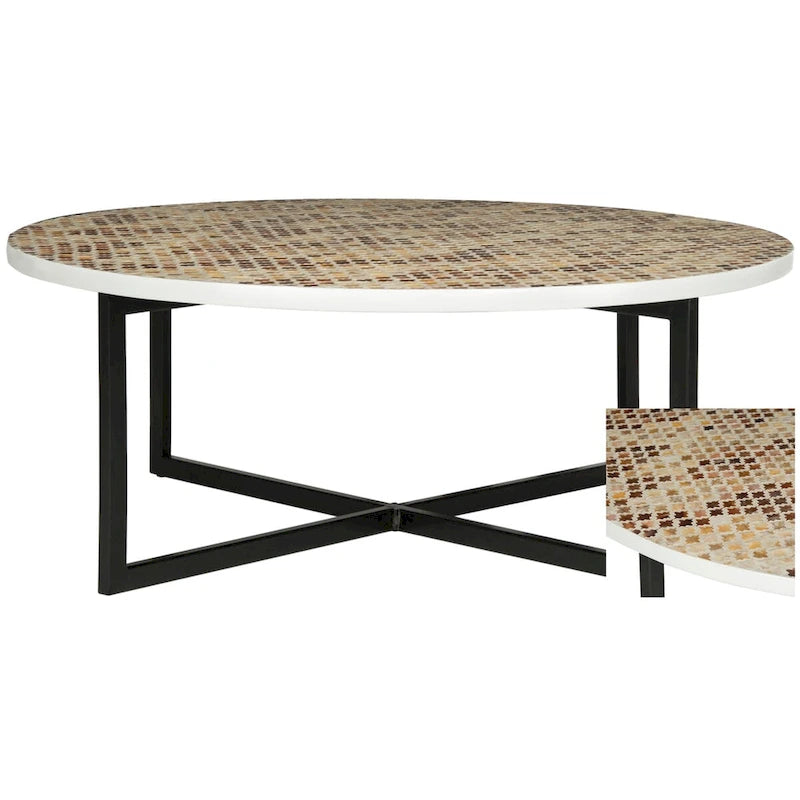 SAFAVIEH Marharita Tavolino da caffè crema - 39,8 x 39,8 x 15,4 - 40Wx40Dx15H