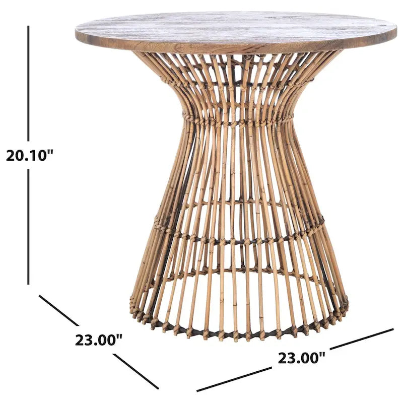 Tavolino rotondo Safavieh Abigail Coastal - 23 L x 23 P x 20,1 H - 23Lx23Px20H