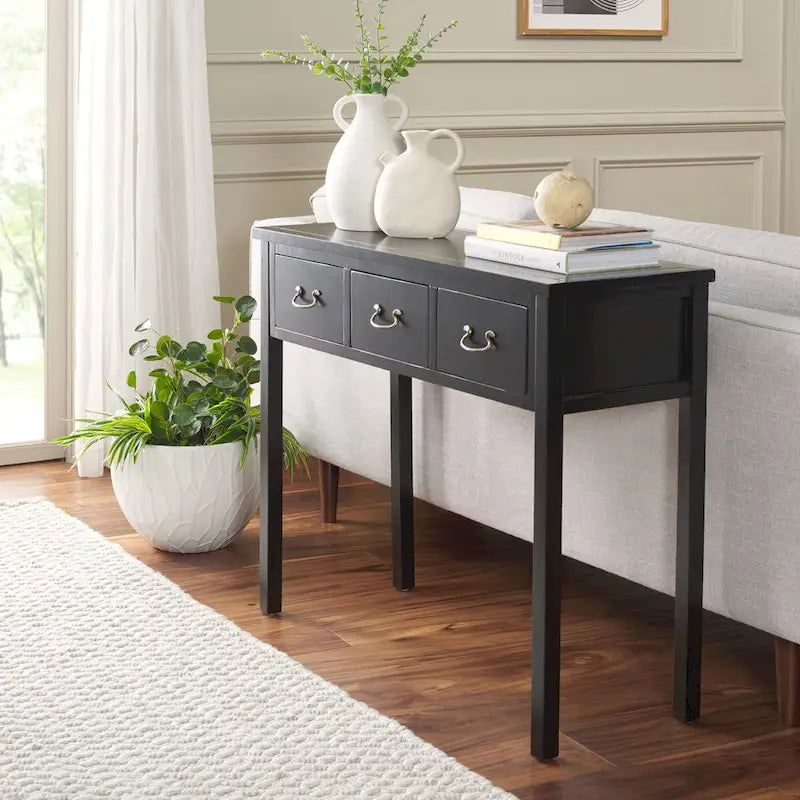 SAFAVIEH Marleine Console vieillie grise - 39,4 x 14,2 x 31,7 - 39Lx14Px32H