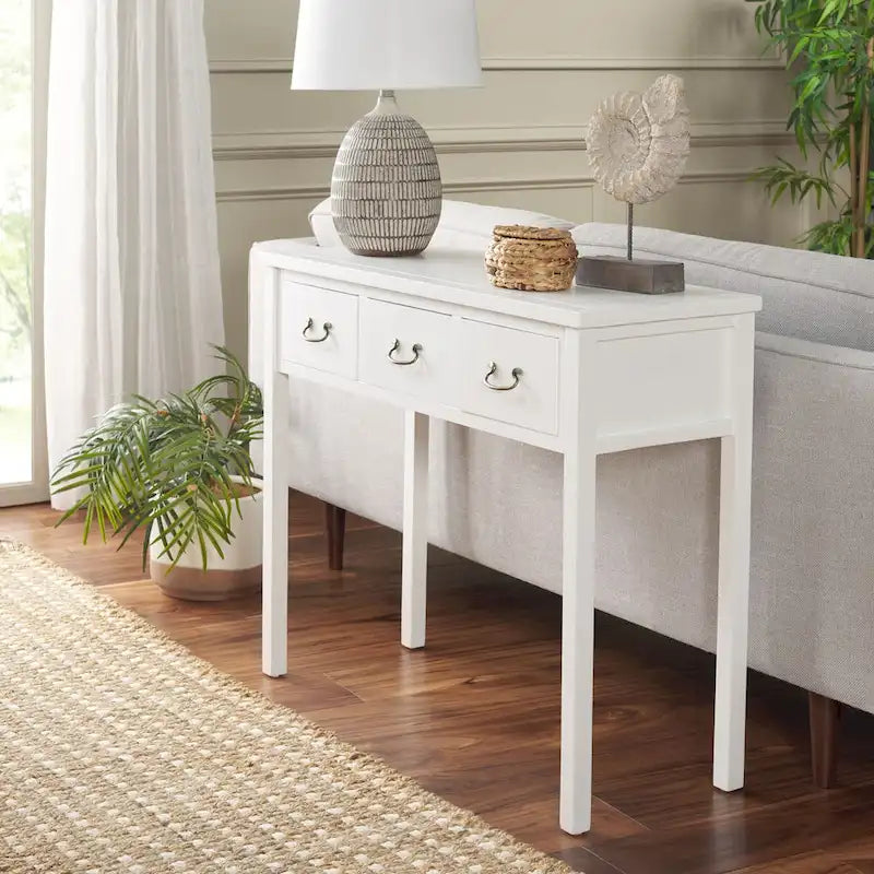 SAFAVIEH Marleine Console vieillie grise - 39,4 x 14,2 x 31,7 - 39Lx14Px32H